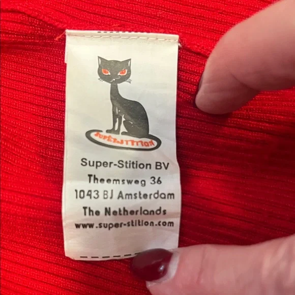 Women's Vibrant Red Cardigan - Picture 7 of 9